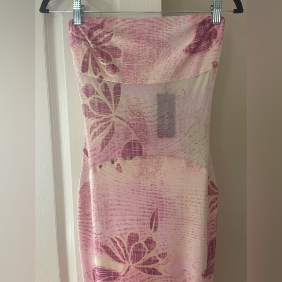 [NWT] Tiger Mist Morgan Dress - Strapless Pink Floral Maxi - Small - Picture 12 of 14